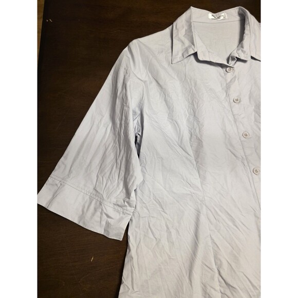 Hotouch Women Gray Button Down Shirt Long Sleeve V Neck Size XL - Picture 4 of 8